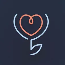 Ikon, logo for BarnsBeste. Viser hjerte som vokser som en blomst.